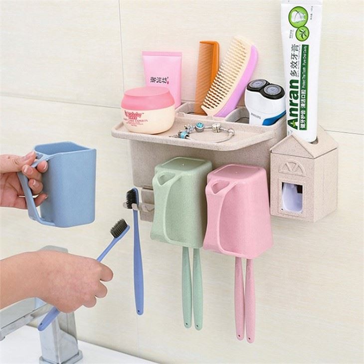 Toothpaste Dispenser With Cups