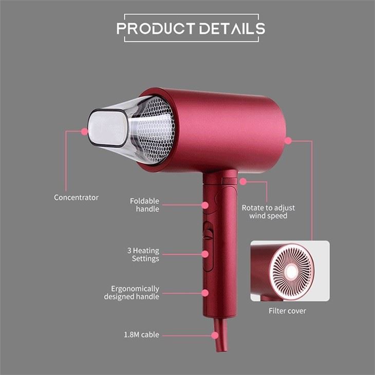 Infrared Stepless Ionic Hair Dryer